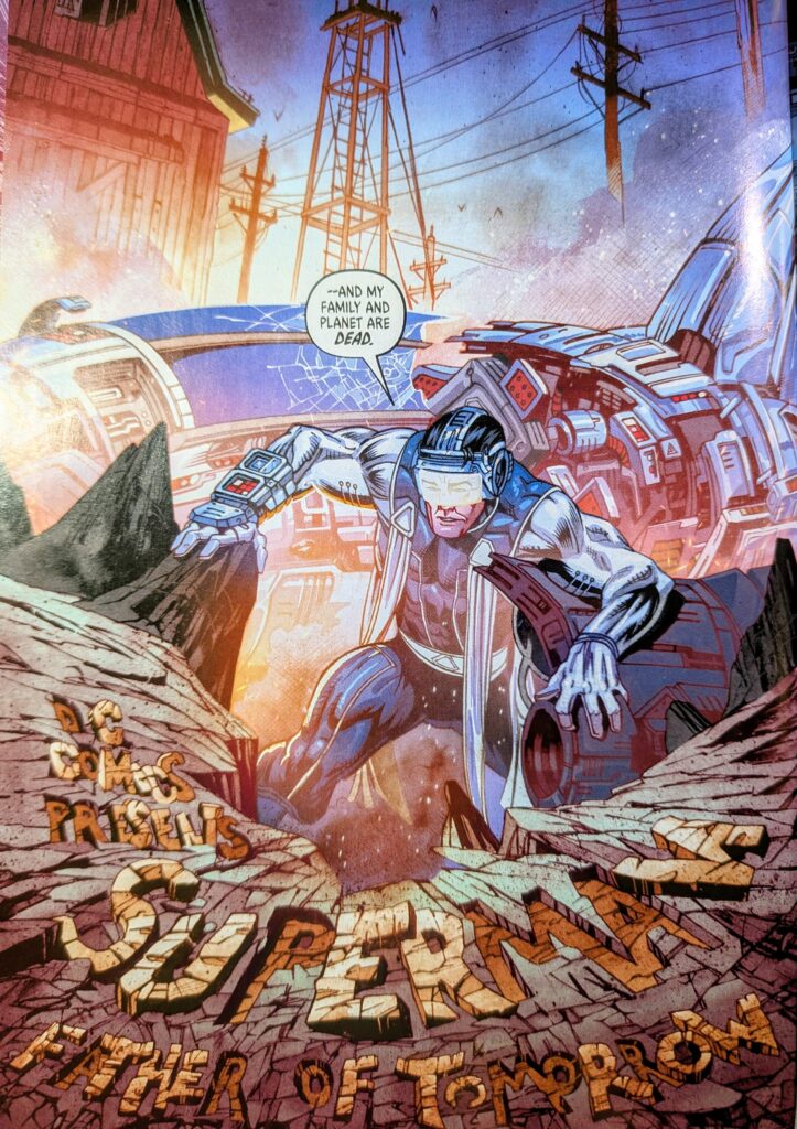 Jor-El's crash landing. He is stating his family and planet are dead.