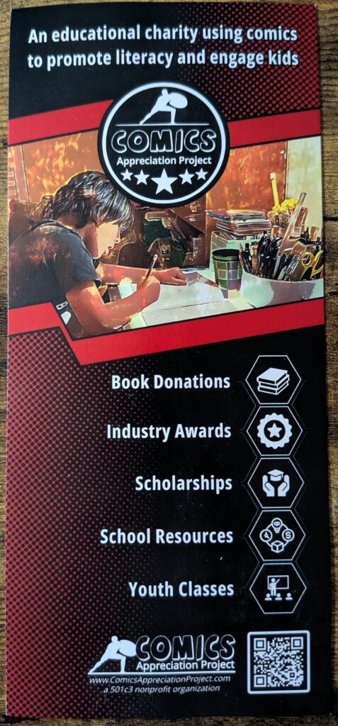 Comics Appreciation Project promotional flyer (front).