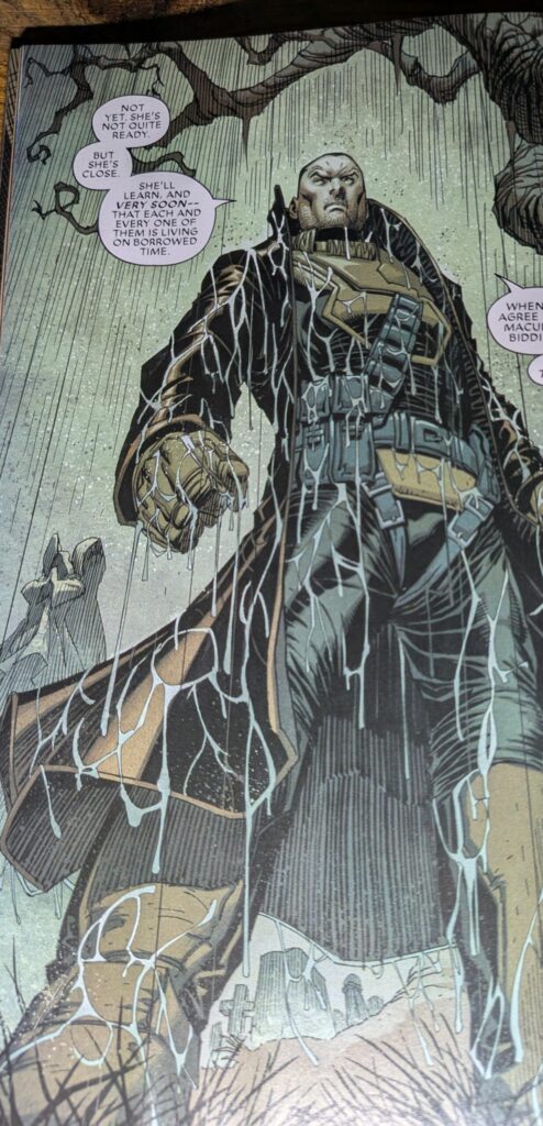 A mysterious figure that appears at the end of the first issue to let us know that things may not be as they seem and to give us an idea of where the title Terminal may originate.
