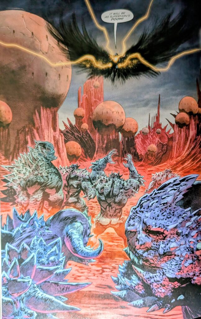 Absolute King Shazam, Teth-Adam, and the art panel seeming to make a strong Doomsday reference.