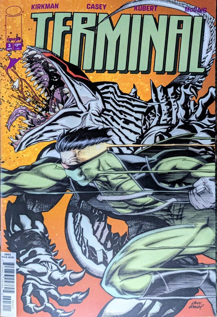 Terminal #3 Cover A, Racer in green against Goblin