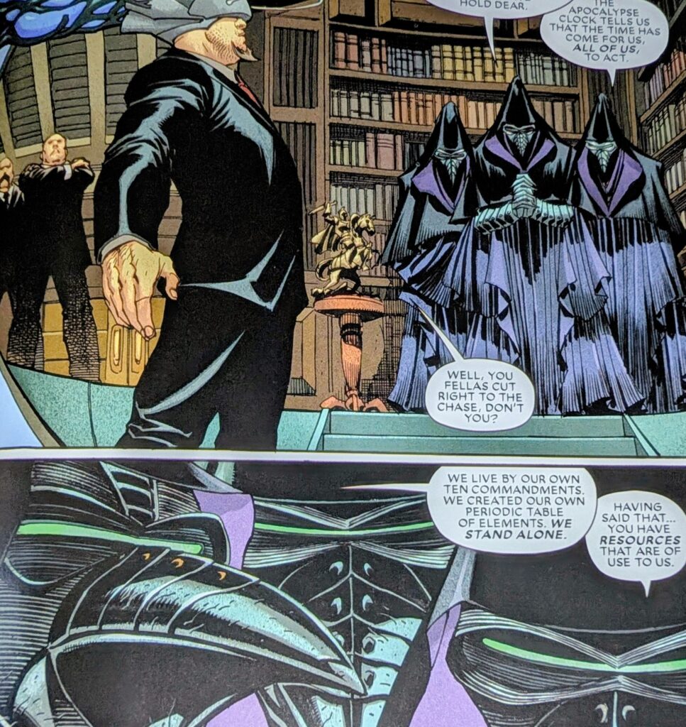 Benjamin Wright facing the Risen Knights of the Coming Dawn