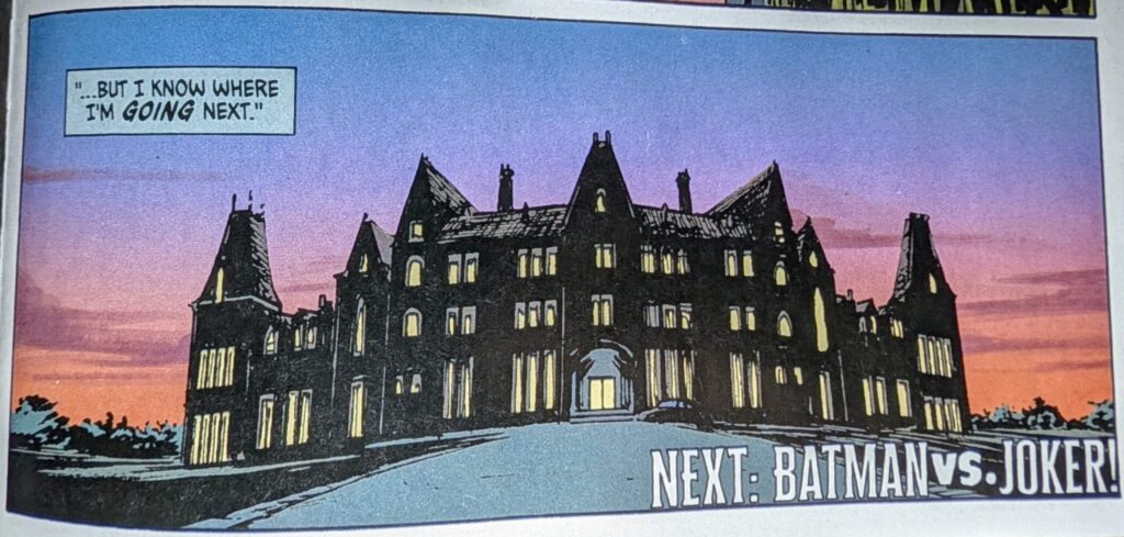 Grimm Manor in silhouette, Absolute Batman’s next stop