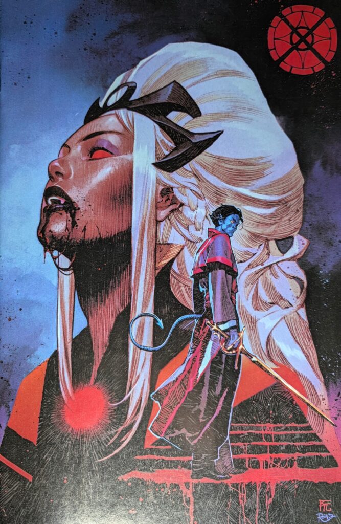 Revealed art masked by the cover of Midnight X-Men #1 comic book cover A.